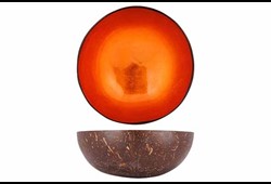 Kokosnussschale Orange metallisch 14cm